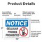 Signmission Cellular Phones Prohibited with Graphic, 10 in W x Rectangle, Plastic OS-2PACK-NS-P-710-L-19527 - alternate 2